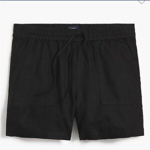 NWOT J.Crew Linen-Blend Shorts Black